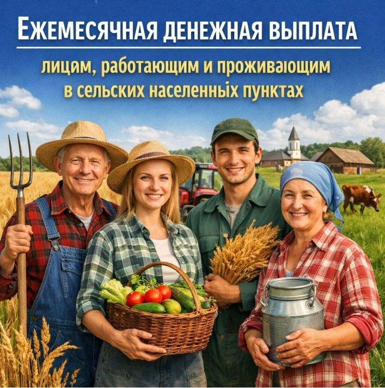 Ежемесячная денежная выплата лицам, работающим и проживающим в сельских населенных пунктах